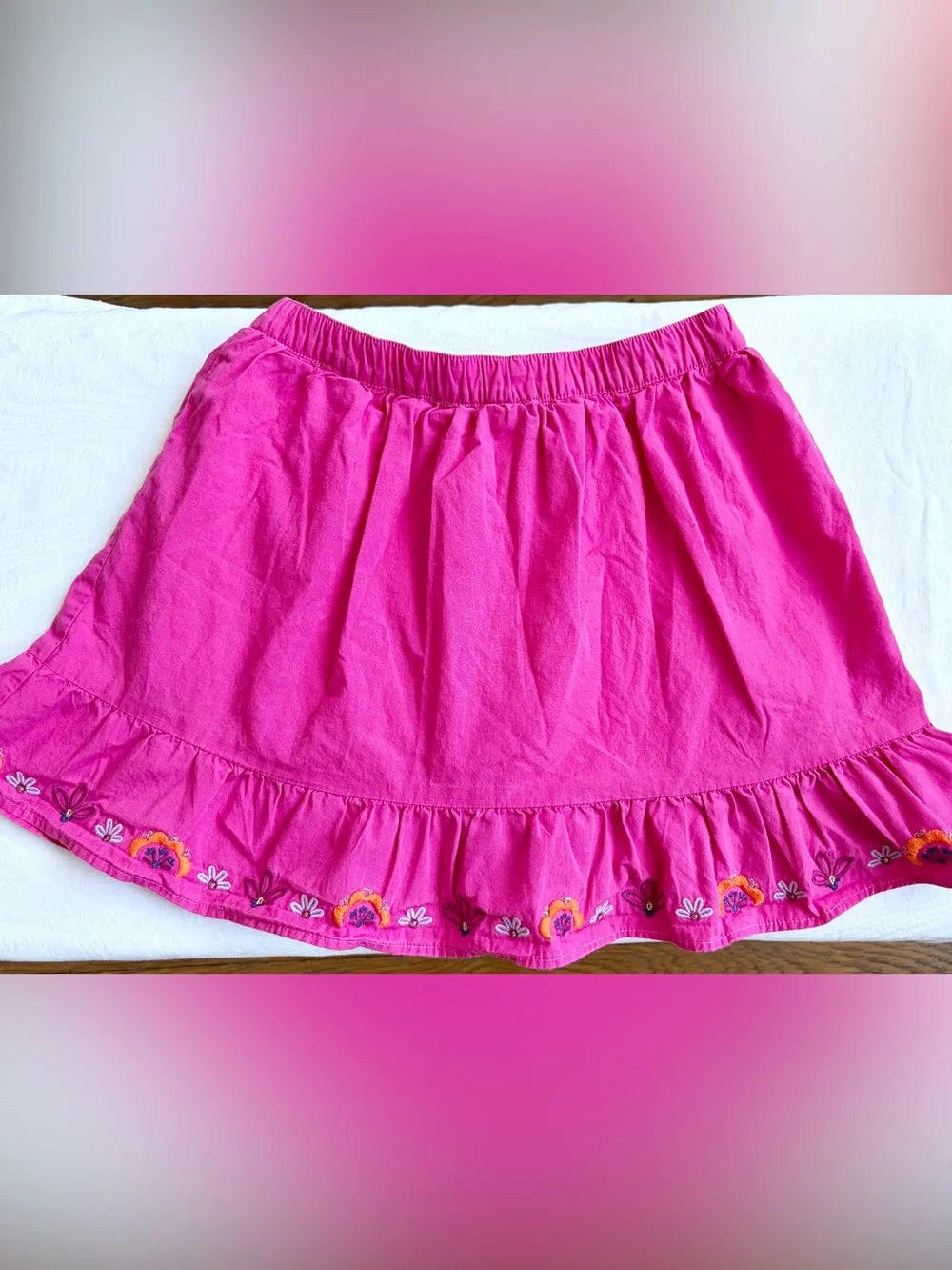 Bundle of 2 pc Gymboree Girls Paisley Leggings and Pink Floral Embroidered Skort
